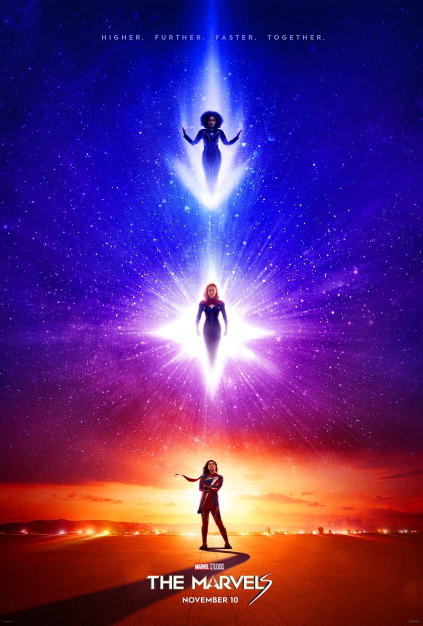 'The Marvels': New Teaser Trailer Sends Carol Danvers, Monica Rambeau, and Kamala Khan on a Cosmic Adventure 